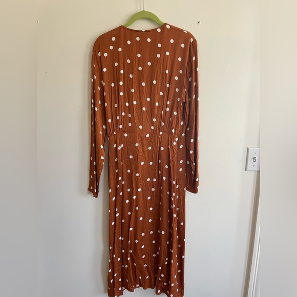 & Other Stories side tie satin midi wrap dress size 10 - Picture 3 of 7